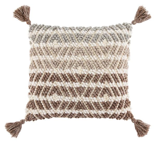 Product Image 3 for Agave Gray/ Brown Geometric  Throw Pillow 20 inch by Nikki Chu from Jaipur 