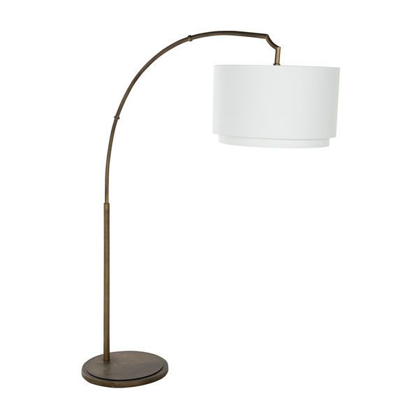 Product Image 1 for Caesar Brushed Brass Floor Lamp from Gabby