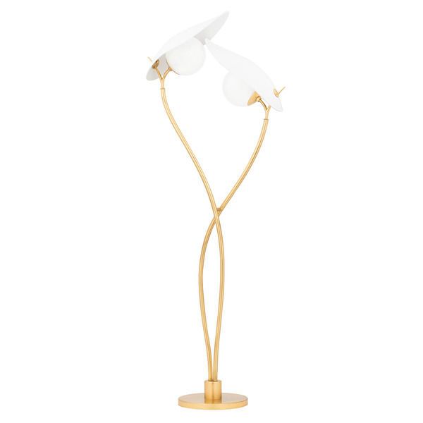 Product Image 7 for Frond 2-Light Gold Floor Lamp from Hudson Valley