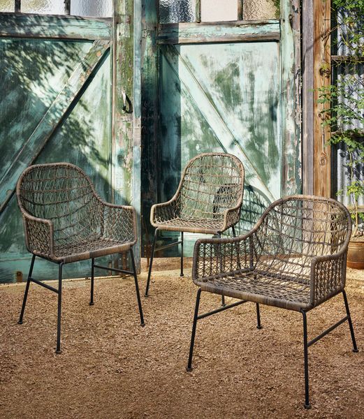 Bandera Outdoor Woven Dining Chair image 3