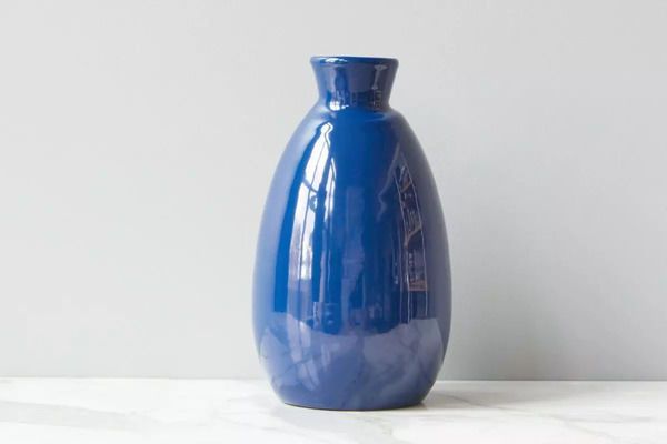 Navy Artisanal Vase, Medium image 1