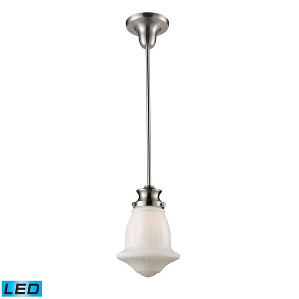 Product Image 2 for Schoolhouse 1 Light Pendant In Satin Nickel   from Elk Lighting