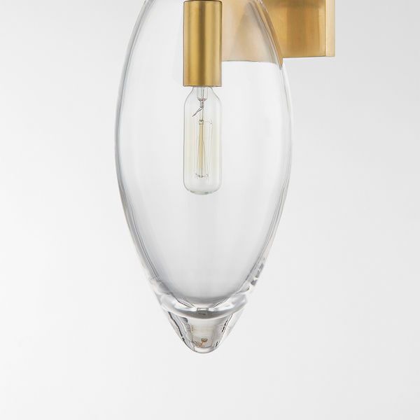 Product Image 3 for Nantucket 1-Light Wall Sconce - Aged Brass from Hudson Valley