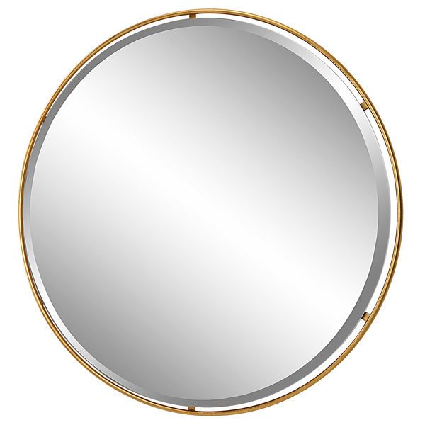 Product Image 4 for Canillo Gold Leaf Beveled Round Mirror from Uttermost