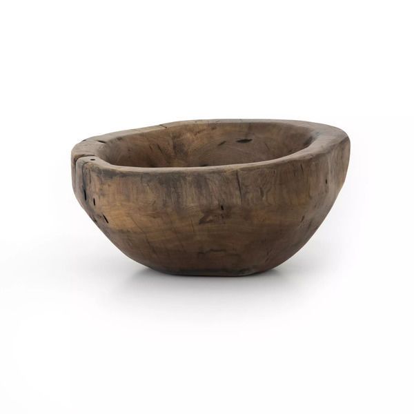Reclaimed Wood Bowl Ochre image 1