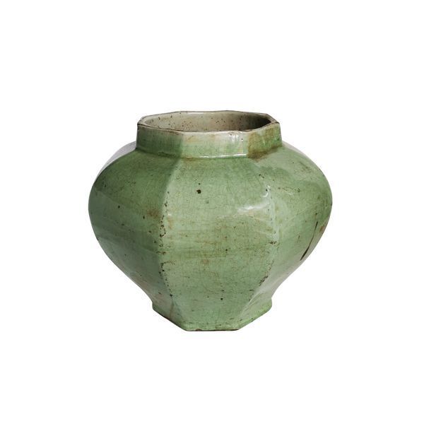 Product Image 1 for Celadon Crackle Octagonal Jar from Legend of Asia