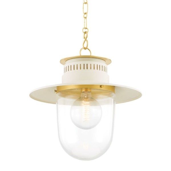 Product Image 1 for Nori Large Aged Brass Lantern Style Pendant Light from Mitzi
