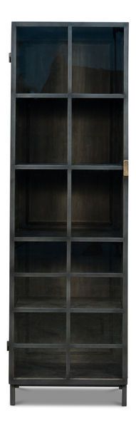 Product Image 3 for A Gem Of A Handle Display Cabinet, Tan from Sarreid Ltd.