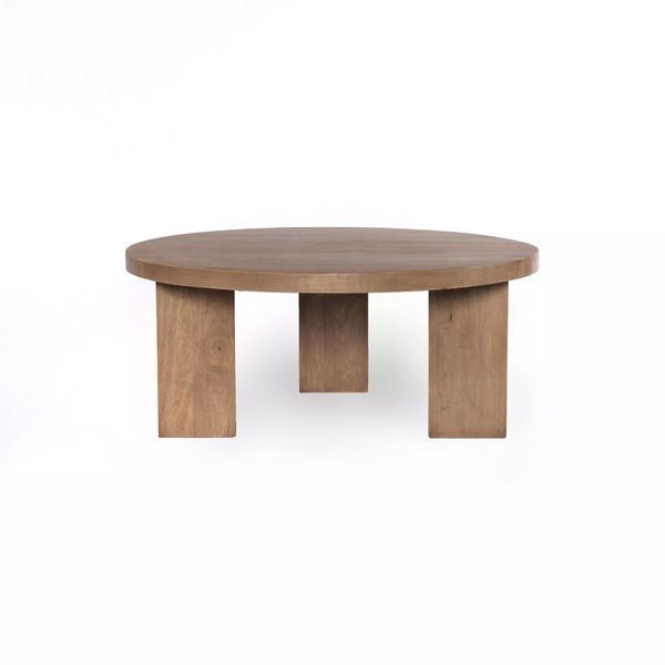 Product Image 2 for Mesa Round Coffee Table Light Brushed - Light Brushed Parawood from Four Hands