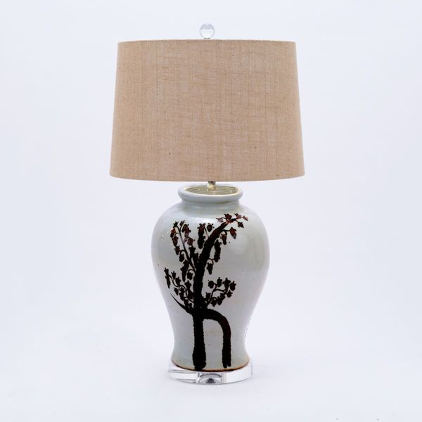 Product Image 1 for Rusty Brown Twisted Tree Table Lamp With Brown Shade from Legend of Asia