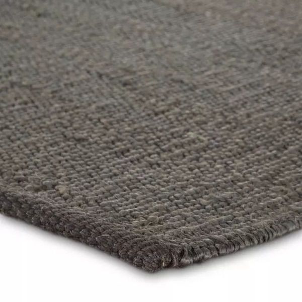 Anthro Natural Solid Dark Gray Area Rug image 2