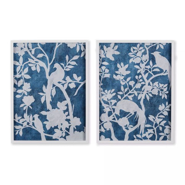 Product Image 1 for Aviary Cyano Prints, Set Of 2 from Napa Home And Garden