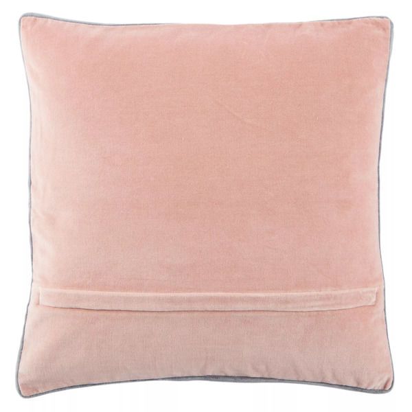 Bryn Solid Blush/ Gray Throw Pillow image 2