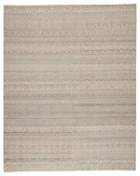 Product Image 4 for Kora Hand-Knotted Trellis Gray/ Beige Rug from Jaipur 