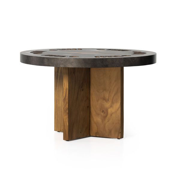 Poker Table-Natural Brown Guanacaste image 1