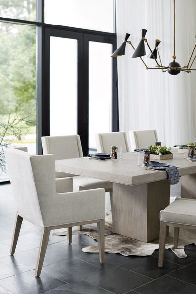 Product Image 2 for Linea Rectangular Dining Table In Cerused Greige from Bernhardt Furniture