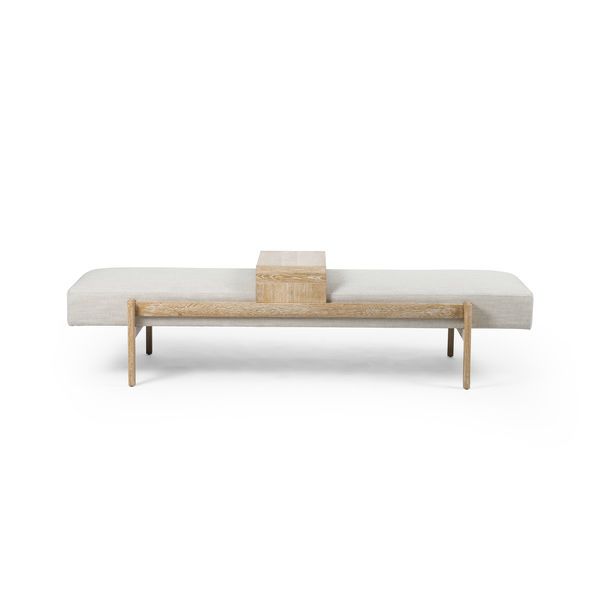 Product Image 7 for Fawkes Bench - Vintage White Wash from Four Hands