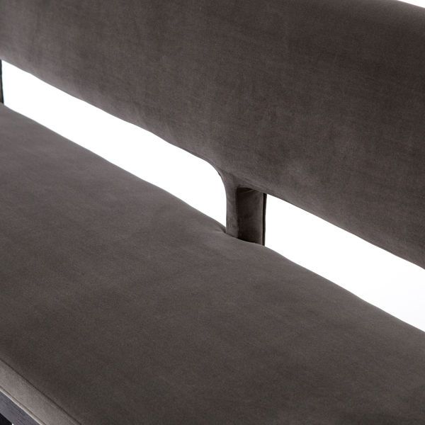 Product Image 5 for Sara Dining Bench Washed Velvet Grey from Four Hands