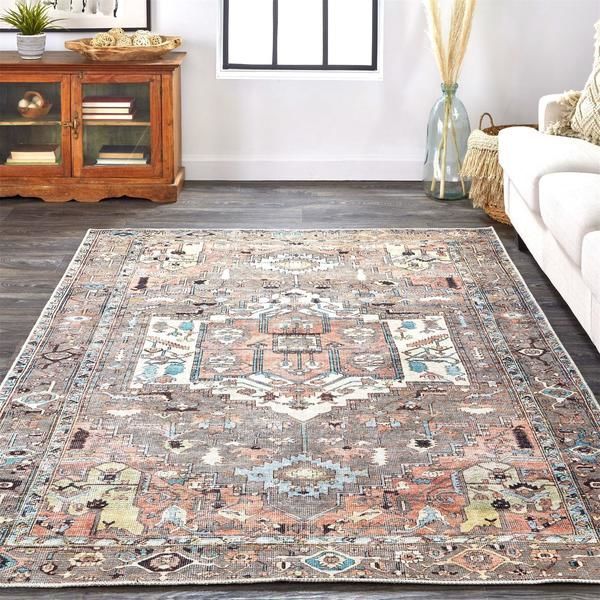Product Image 1 for Percy Pink Clay / Warm Gray Rug from Feizy Rugs
