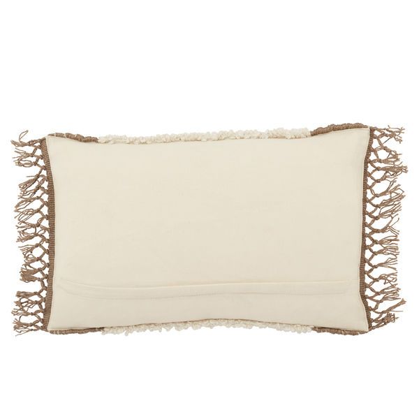 Product Image 3 for Lawson Geometric Cream/ Taupe Indoor/ Outdoor Lumbar Pillow from Jaipur 