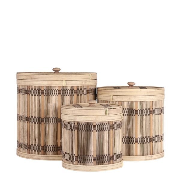 Product Image 1 for Hazel Storage Boxes, Set of 3 from BIDKHome