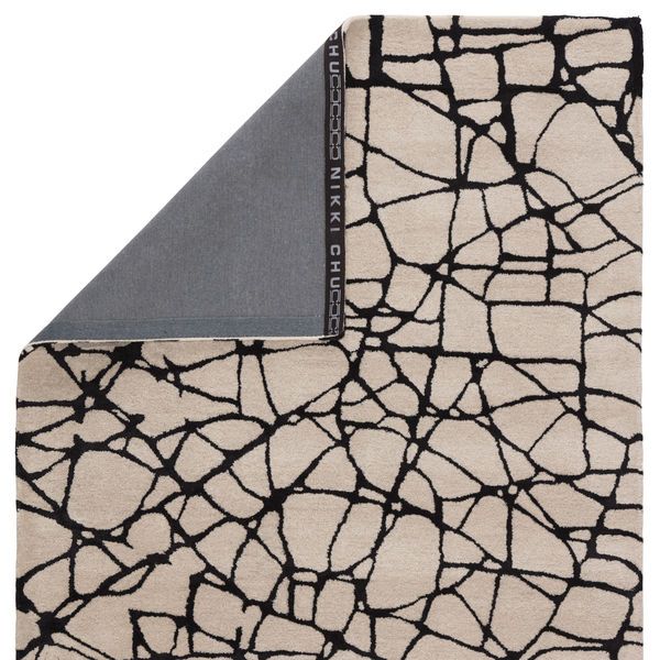 Product Image 2 for Chandler Handmade Abstract Cream/ Black Rug By Nikki Chu from Jaipur 
