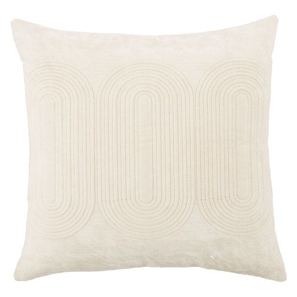 Joyce Ivory/ Gold Geometric Pillow image 1