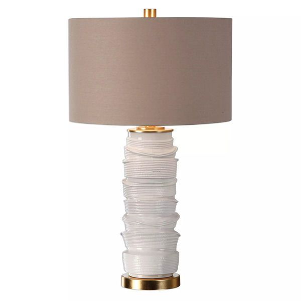 Product Image 2 for Uttermost Codru Gloss White Ceramic Lamp from Uttermost