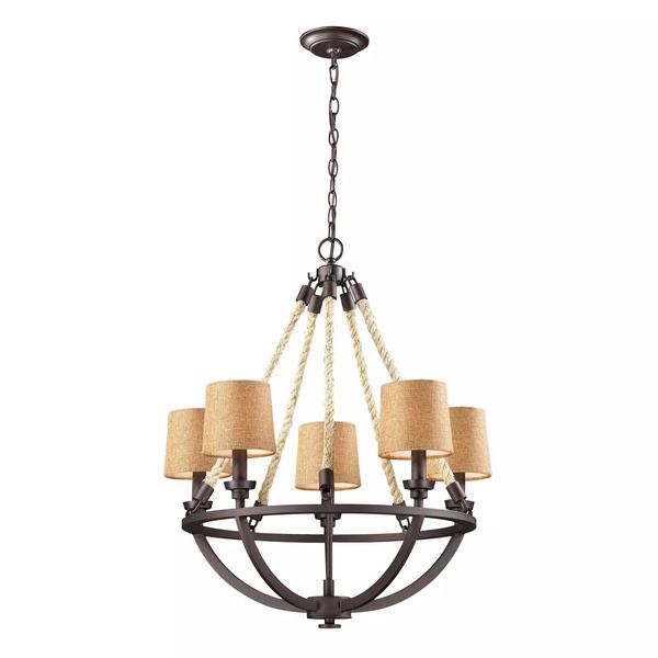 Product Image 2 for Natural Rope Aged Bronze Chandelier from Elk Lighting