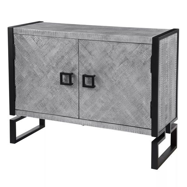 Product Image 6 for Keyes 2 Door Gray Cabinet from Uttermost