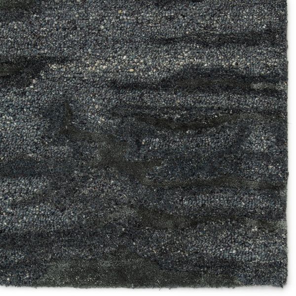 Fjord Handmade Abstract Blue/ Gray Rug image 9