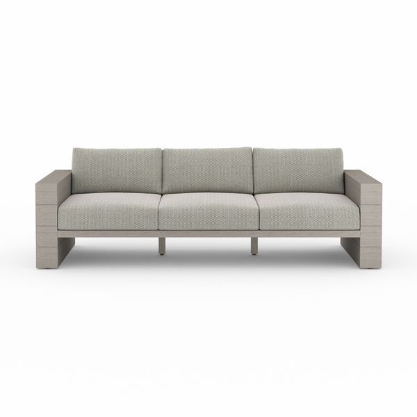 Leroy Outdoor Sofa, Weathered Grey image 2