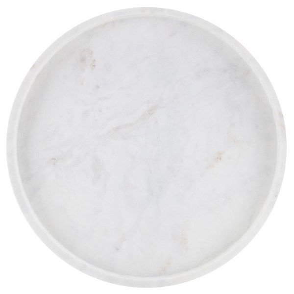 Product Image 3 for Freya White Marble Tray from Currey & Company
