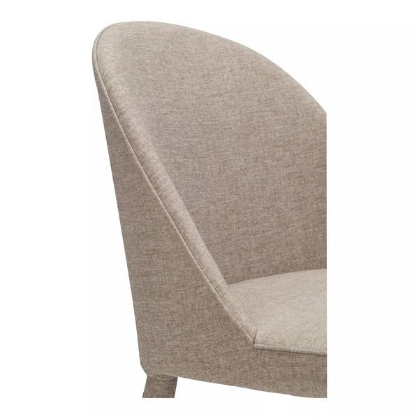 Product Image 6 for Burton Fabric Dining Chair Grey, Set of Two from Moe's