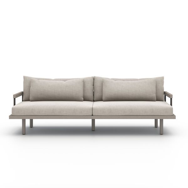 Nelson Outdoor Sofa, Weathered Grey image 2