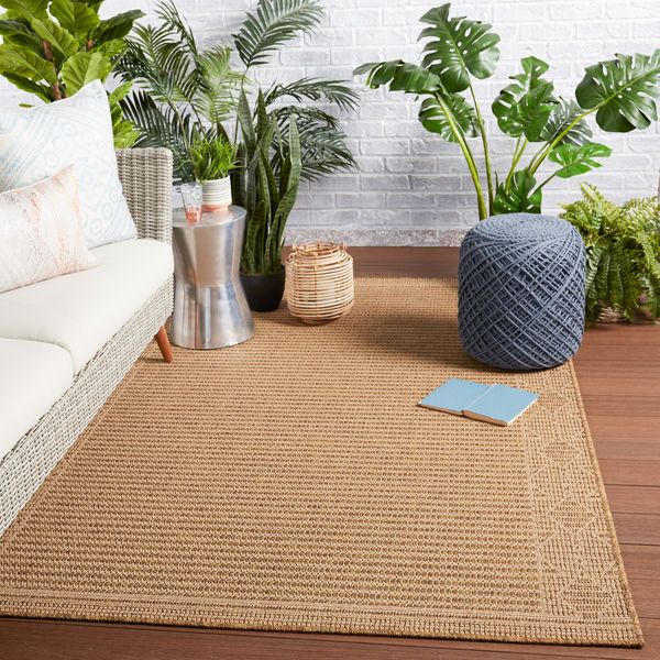 Product Image 6 for Vibe by Vahine Indoor/ Outdoor Border Light Brown/ Beige Rug from Jaipur 