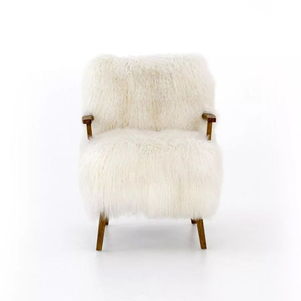 Product Image 5 for Ashland Armchair - Mongolia Cream Fur from Four Hands