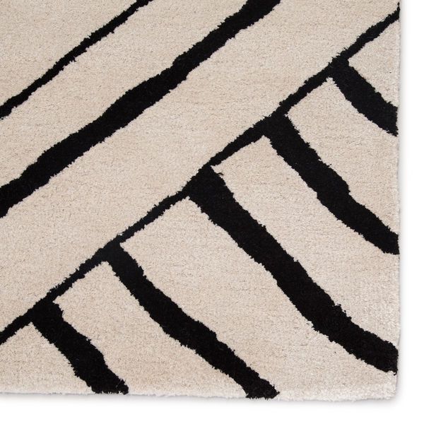 Product Image 3 for Gemma Handmade Abstract White/ Black Rug By Nikki Chu from Jaipur 