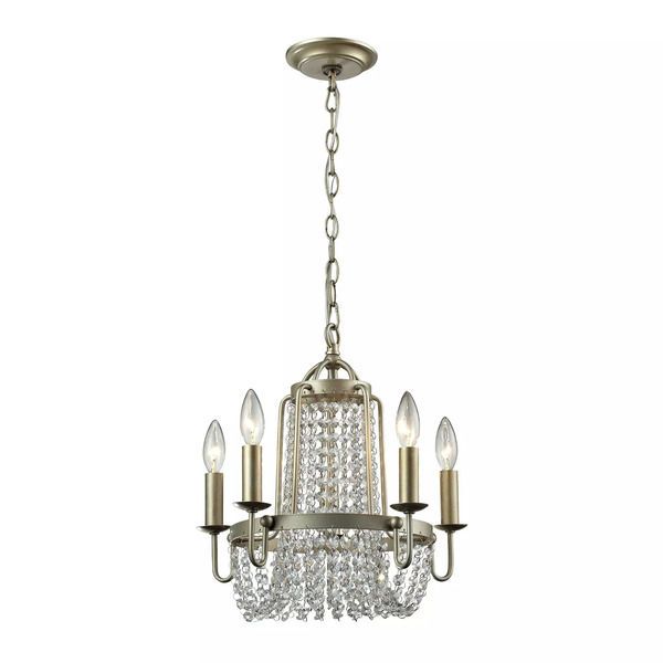Product Image 1 for Chandette 5 Light Chandelier In Aged Silver from Elk Lighting