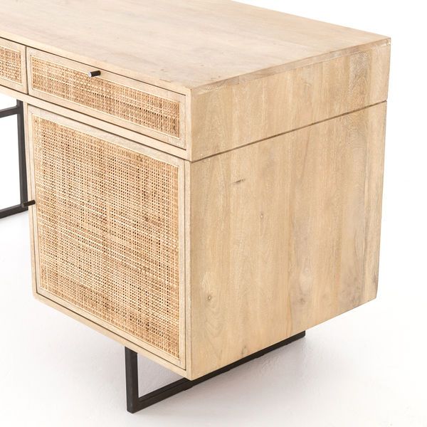 Product Image 4 for Carmel Cane Desk - Natural Mango from Four Hands