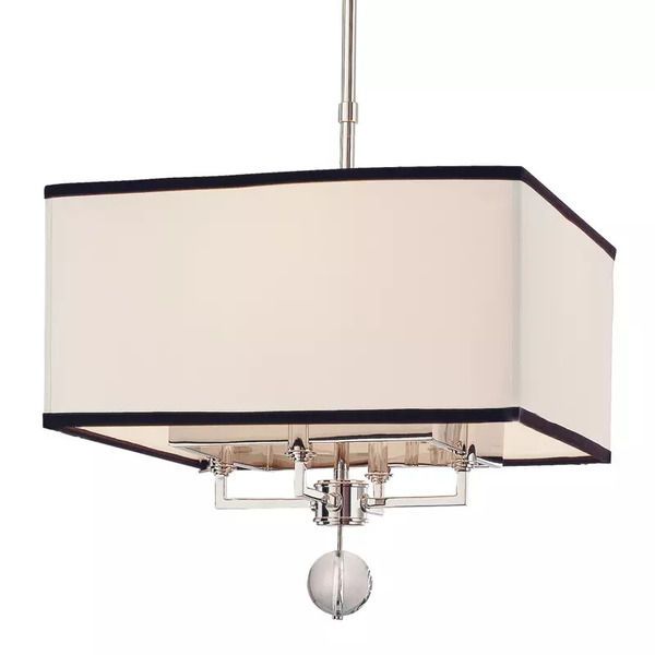 Product Image 1 for Gresham Park 4 Light Pendant With Black Trim On Shade from Hudson Valley