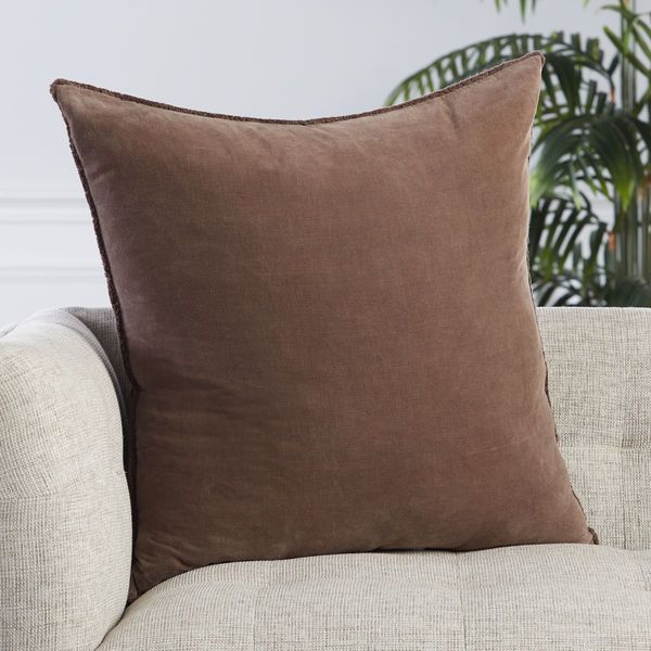 Product Image 6 for Sunbury Solid Dark Taupe Throw Pillow 26 inch from Jaipur 