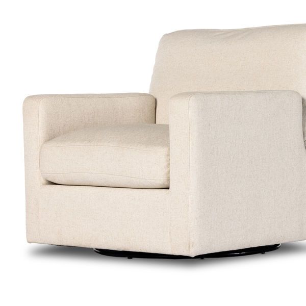 Product Image 10 for Andrus Cream Fabric Swivel Chair from Four Hands