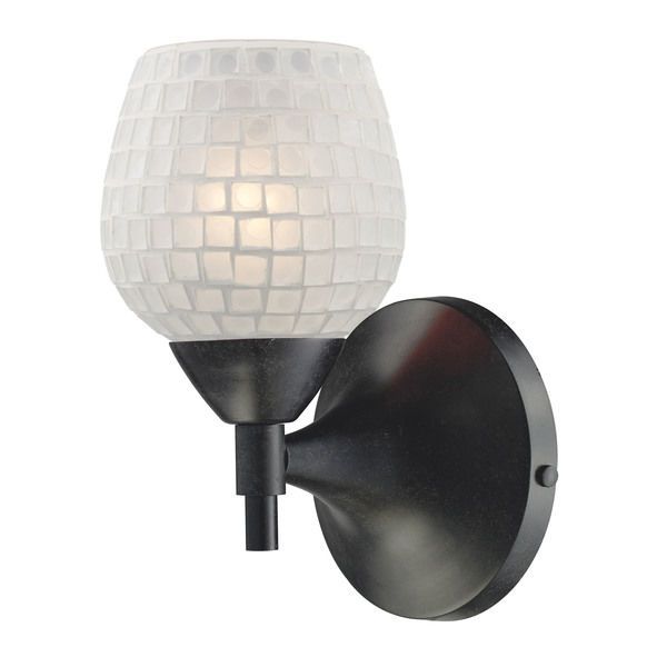 Product Image 2 for Celina 1 Light Sconce In Dark Rust With White Glass  from Elk Lighting
