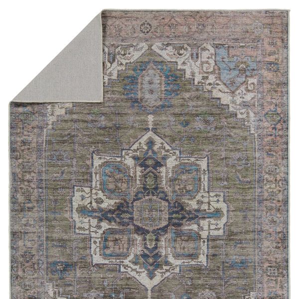 Product Image 4 for Chaplin Medallion Green/ Blue Rug from Jaipur 