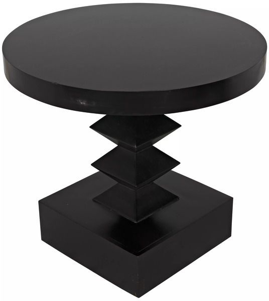Product Image 4 for Pillar Side Table, Hand Rubbed Black from Noir