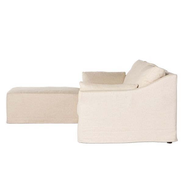 Product Image 5 for Delray 3 Piece Slipcover Sectional With Ottoman from Four Hands