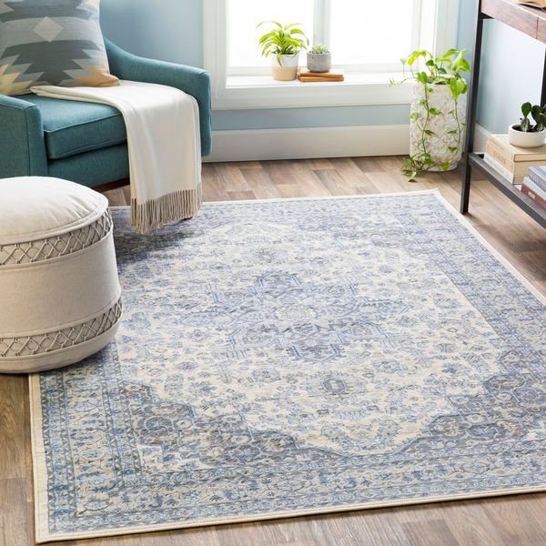 Product Image 7 for Monaco Bright Blue / Cream Rug from Surya