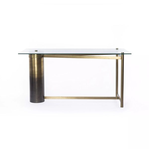 Gaye Desk Ombre Antique Brass Iron image 3