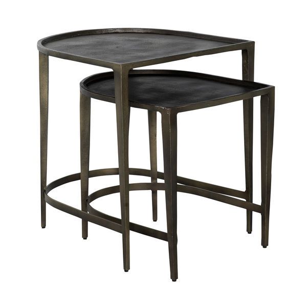 Product Image 1 for Dresden Antique Dark Bronze Nesting Side Table from Gabby